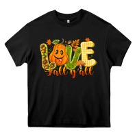 Black Love Fall Y'all Heavy Core Tee - CowhideDigitalArt
