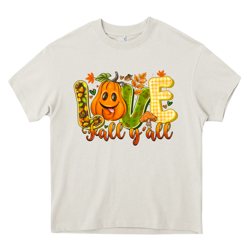 Love Fall Y'all Heavy Core Tee by CowhideDigitalArt | Teevron