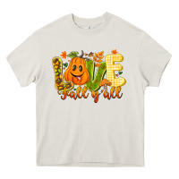 Cream Love Fall Y'all Heavy Core Tee - CowhideDigitalArt