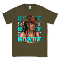 Army Green howdy howdy black girl Classic Tee - texasbilliewilder