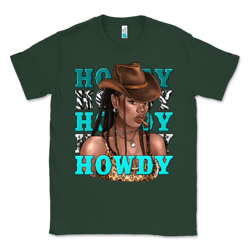 Howdy Howdy Black Girl Classic Tee by texasbilliewilder | Teevron