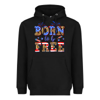 Black Born to be free Heavyweight Hoodie - Neo Western