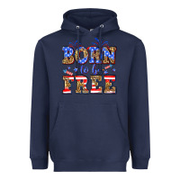 Navy Born to be free Heavyweight Hoodie - Neo Western