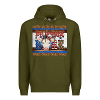 Army Green Western Star Spangled Baby Cow Premium Hoodie - LillyAllenDesigns