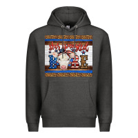Charcoal Heather Western Star Spangled Baby Cow Premium Hoodie - LillyAllenDesigns