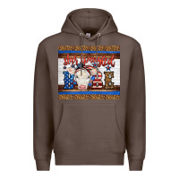 Coffee Western Star Spangled Baby Cow Premium Hoodie - LillyAllenDesigns
