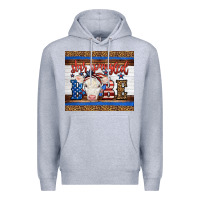 Heather Grey Western Star Spangled Baby Cow Premium Hoodie - LillyAllenDesigns