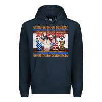 Navy Western Star Spangled Baby Cow Premium Hoodie - LillyAllenDesigns