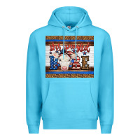 Ocean Blue Western Star Spangled Baby Cow Premium Hoodie - LillyAllenDesigns