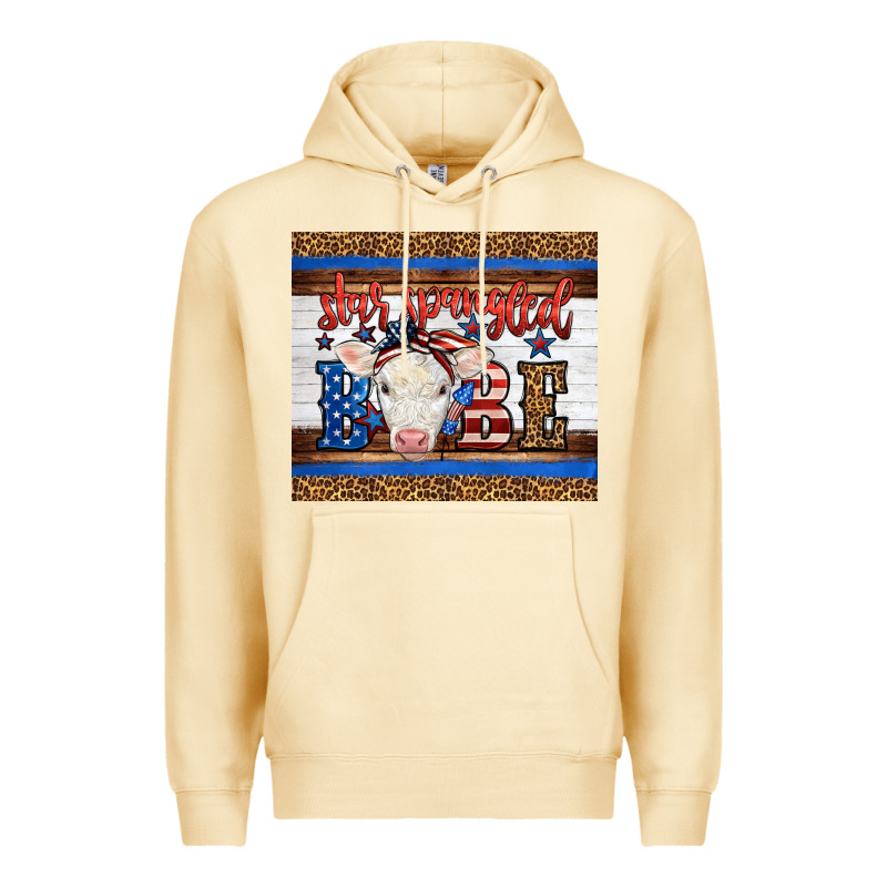 Western Star Spangled Baby Cow Premium Hoodie by LillyAllenDesigns | Teevron