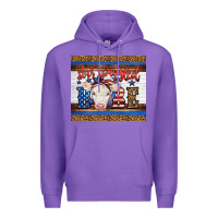 Purple Western Star Spangled Baby Cow Premium Hoodie - LillyAllenDesigns