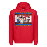 Red Western Star Spangled Baby Cow Premium Hoodie - LillyAllenDesigns