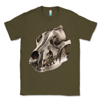 Army Green Wolf skull Classic Tee - RanaPortraitStore