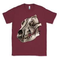 Burgundy Wolf skull Classic Tee - RanaPortraitStore