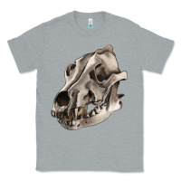 Heather Grey Wolf skull Classic Tee - RanaPortraitStore