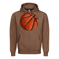 Chestnut basketball Zipper Hoodie - texasbilliewilder