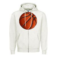 Oatmeal Heather basketball Zipper Hoodie - texasbilliewilder