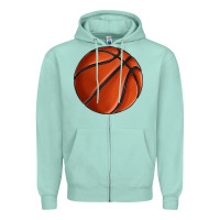 Seafoam basketball Zipper Hoodie - texasbilliewilder