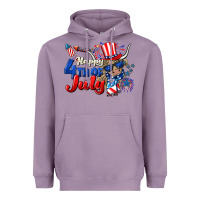 Lavender Happy 4th of July cow Heavyweight Hoodie - CowGirlArtShop