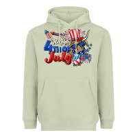 Matcha Happy 4th of July cow Heavyweight Hoodie - CowGirlArtShop