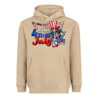Mushroom Happy 4th of July cow Heavyweight Hoodie - CowGirlArtShop