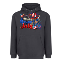 Smoke Happy 4th of July cow Heavyweight Hoodie - CowGirlArtShop