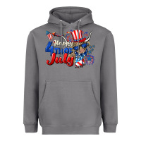 Storm Happy 4th of July cow Heavyweight Hoodie - CowGirlArtShop