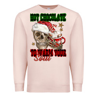 Pale Pink hot chocolate to warm your soul Premium Sweatshirt - FaDigitalArtStudio