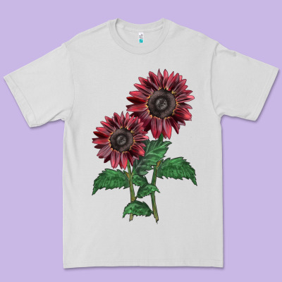 2 Chocolate Sunflower Premium Tee Designed By Lillyallendesigns