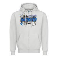 Dove Grey little sister biggest fan volleyball Zipper Hoodie - Zillion Design Studio