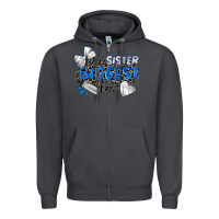 Smoke little sister biggest fan volleyball Zipper Hoodie - Zillion Design Studio