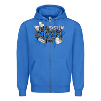 True Royal little sister biggest fan volleyball Zipper Hoodie - Zillion Design Studio