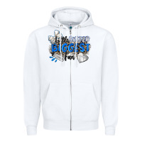 White little sister biggest fan volleyball Zipper Hoodie - Zillion Design Studio
