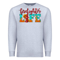 Heather Grey firefighter life Premium Sweatshirt - HRA Design Shop