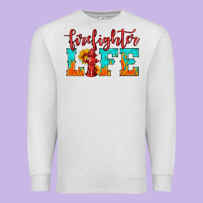 Firefighter Life Premium Sweatshirt Designed By Hra Design Shop
