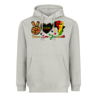 Moon Dust peace love juneteenth raised fist Heavyweight Hoodie - HRA Design Shop