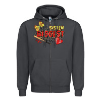 Smoke little sister biggest fan softball Zipper Hoodie - Zillion Design Studio