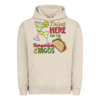 Pigment French Oak i'm here for the margaritas and tacos Urban Hoodie - MaliasSmallBusiness