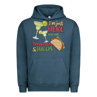 Pigment Midnight Navy i'm here for the margaritas and tacos Urban Hoodie - MaliasSmallBusiness