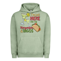 Pigment Oil Green i'm here for the margaritas and tacos Urban Hoodie - MaliasSmallBusiness