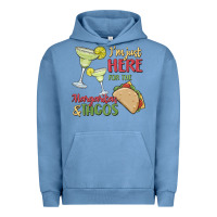 Pigment Pebble Blue i'm here for the margaritas and tacos Urban Hoodie - MaliasSmallBusiness