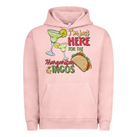 Pigment Salmon i'm here for the margaritas and tacos Urban Hoodie - MaliasSmallBusiness