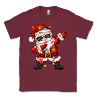Burgundy dabbing santa with christmas lights Classic Tee - Zillion Design Studio