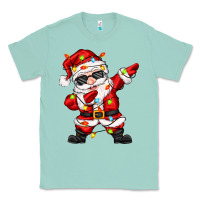 Seafoam dabbing santa with christmas lights Classic Tee - Zillion Design Studio