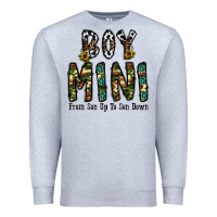 Heather Grey boy mini from son up to son down Premium Sweatshirt - CowhideDigitalArt