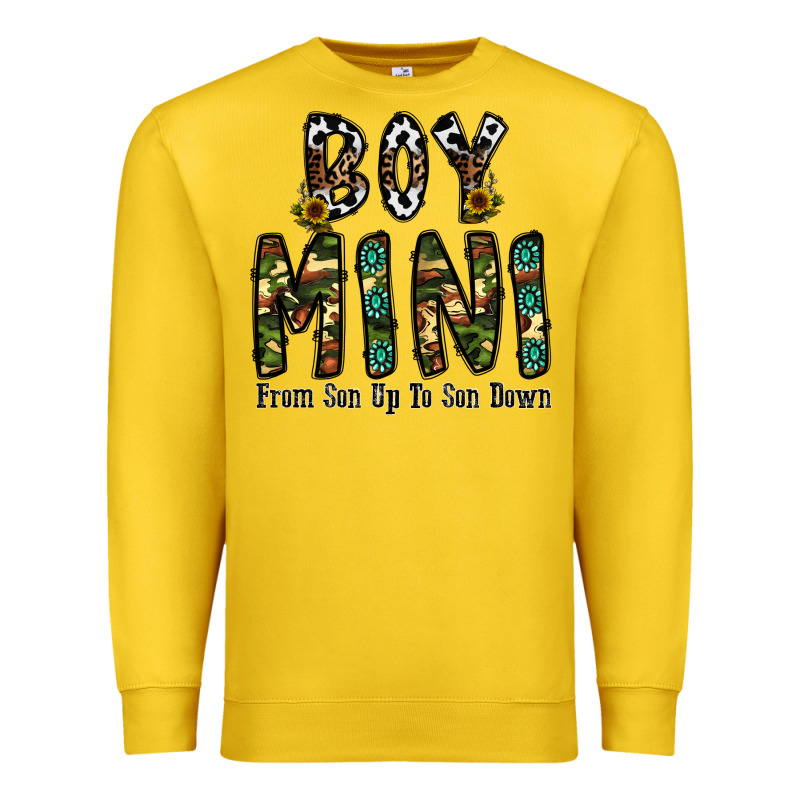 Boy Mini From Son Up To Son Down Premium Sweatshirt by CowhideDigitalArt | Teevron