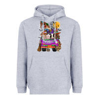 Hallloween Farm Animals Truck Heavyweight Hoodie | Teevron
