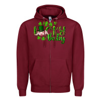 Burgundy Lucky Baby With Pig Zipper Hoodie - RanaPortraitStore