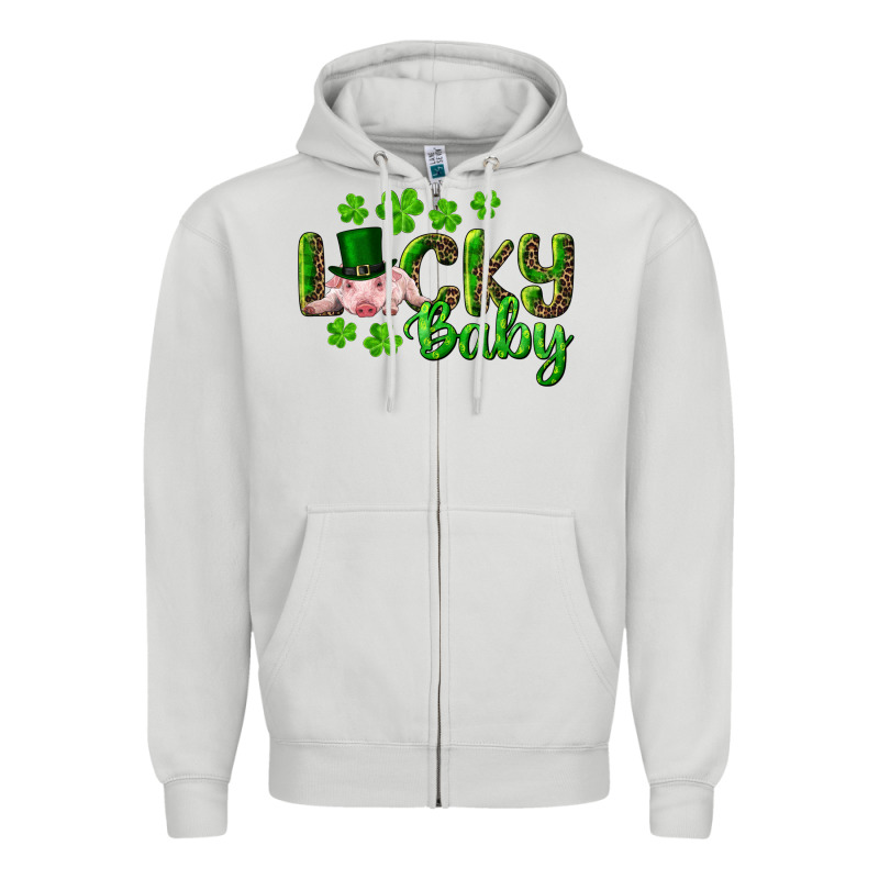 Lucky Baby With Pig Zipper Hoodie by RanaPortraitStore | Teevron