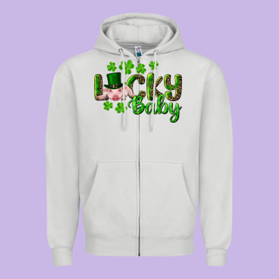 Zipper Hoodie Lucky Baby With Pig